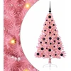 Dirbtinis prieššventinis eglutė su šviesomis Rožinė 120 cm PVC