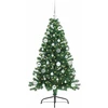 Dirbtinis prieššventinis eglutė su šviesomis Žalia 150 cm PVC