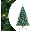 Dirbtinis prieššventinis eglutė su šviesomis Žalia 120 cm PVC