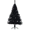 Dirbtinis prieššventinis eglutė su šviesomis Juoda 150 cm PVC