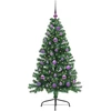 Dirbtinis prieššventinis eglutė su šviesomis Žalia 150 cm PVC