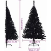 Dirbtinis prieššventinis eglutė su šviesomis Juoda 120 cm PVC