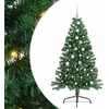 Dirbtinis prieššventinis eglutė su šviesomis Žalia 150 cm PVC
