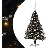 Dirbtinis prieššventinis eglutė su šviesomis Juoda 120 cm PVC