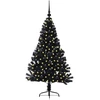 Dirbtinis prieššventinis eglutė su šviesomis Juoda 120 cm PVC