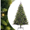 Dirbtinis sulankstomas Kalėdų medis su 300 LED Žalia 210 cm
