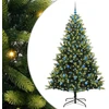 Dirbtinis sulankstomas Kalėdų medis su 300 LED Žalia 210 cm