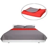 131556 Double-sided Quilted Bedspread Raudona and Pilkas 220x240 cm