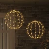 Dovana 2 vnt. Šilta balta 40 x 40 x 42 cm Metalas 192 LED