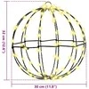 Dovana 2 vnt. Šilta balta 30 x 30 x 32 cm Metalas 192 LED