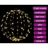 Dovana su 192 LED 2 pcs Šilta balta 40 x 40 x 43,5 cm metalas