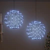 Kalėdų finialo šviesa 2 vnt. 320 LED Šalta balta