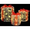 Dovanos Dėžutės Dekoracija 3 pcs Šilta balta 20 x 20 x 21 cm