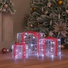 Dovanų Dėžė 3 vnt. 60 LED Šalta balta 20 x 20 x 20 cm Akrilas