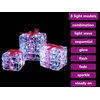 Dovanų Dėžė 3 vnt. 60 LED Šalta balta 20 x 20 x 20 cm Akrilas