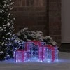 Dovanų Dėžė 3 vnt. 60 LED Mėlyna 20 x 20 x 20 cm Akrilas