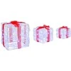 Dovanų Dėžė su 60 LED 3 pcs Šalta balta 20 x 20 x 20 cm Akrilas