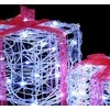 Dovanų Dėžė su 60 LED 3 pcs Šalta balta 20 x 20 x 20 cm Akrilas