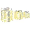 Dovanų Dėžė su 60 LED 3 pcs Šilta balta 20 x 20 x 20 cm PET