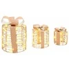 Dovanų Dėžutės Dekoracija 3 pcs Šilta balta 20 x 20 x 20 cm PET