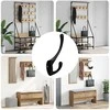 Drabužių kabliukas 12 pcs Juoda 102 x 29 x 47mm Cinko Lydinys