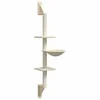 Draskyklė katėms su draskymo stovu, kreminė, 142,5cm