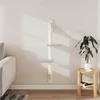 Draskyklė katėms su draskymo stovu, šviesiai pilka, 108cm