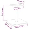 Draskymo stovas katėms su platforma, tamsiai pilkas, 38cm