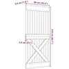 Duris NARVIK Natūrali 90 x 210 cm Kietos pušies medžio durys