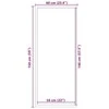 Durų kilimėlis Juoda 60 x 150 cm Polipropilenas