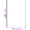 Durų kilimėlis Juoda 120 x 180 cm 100% poliamidas