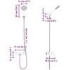 Dušo galvutės rinkinys Chromas G 1 / 2 colių Žalvaris