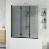 Dušo kabineto uždanga Juoda 130 x 138 cm