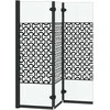 Dušo kabineto uždanga Juoda ir permatoma 130 x 130 cm