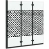 Dušo kabineto uždanga Juoda ir permatoma 130 x 130 cm
