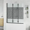 Dušo kabineto uždanga Juoda ir permatoma 130 x 130 cm