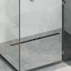 Dušo nutekėjimas su stiklo dangteliu Juoda 90 cm