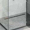 Dušo nutekėjimas su stiklo dangteliu Juoda 90 cm