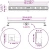 Dušo nutekėjimas su linijiniu dizainu Sidabro 100 cm