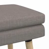 Dviejų sluoksnių suolas Taupe 110 x 40 x 47 cm Audinys