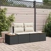 Sodo sofa Juoda 184 x 62 x 85cm poliratanas