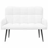 Dviejų vietų sofa Baltas 115 x 61 x 87 cm audinys