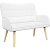 Dviejų vietų sofa Baltas 115 x 61 x 87 cm audinys