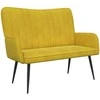 Dviejų vietų sofa Geltona 115 x 61 x 87 cm Aksomas