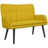 Dvitaškė sofa Geltona 115 x 61 x 87 cm Aksomas