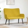 Dvitaškė sofa Geltona 115 x 61 x 87 cm Aksomas