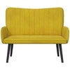 Dviejų vietų sofa Geltona 115 x 61 x 87 cm Aksomas