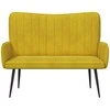 Dvitaškė sofa Geltona 115 x 61 x 87 cm Aksomas