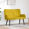 Dvitaškė sofa Geltona 115 x 61 x 87 cm Aksomas
