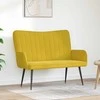 Dvitaškė sofa Geltona 115 x 61 x 87 cm Aksomas